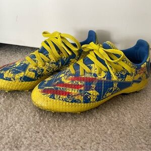 Adidas Yellow and Blue Graphic Soccer Cleats
